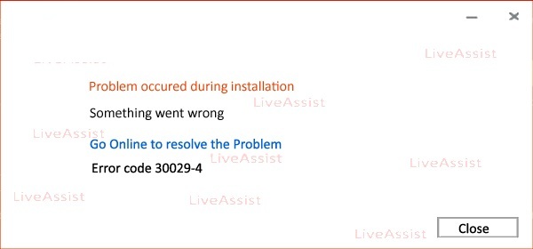How To Fix Error Code 30029-4