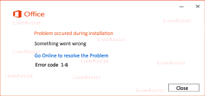 Error Code 1-6